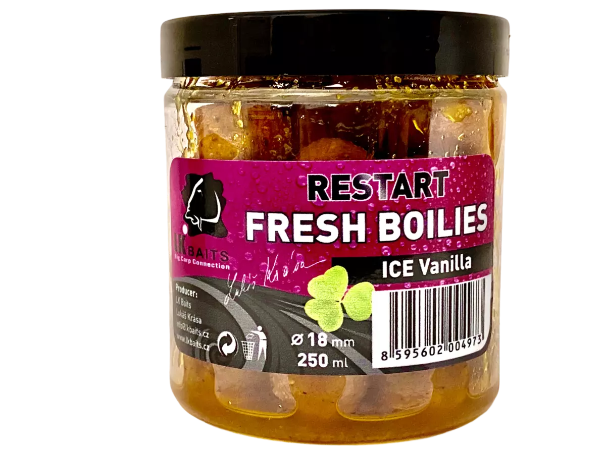 LK Baits Fresh Boilie Restart Ice Vanilla
