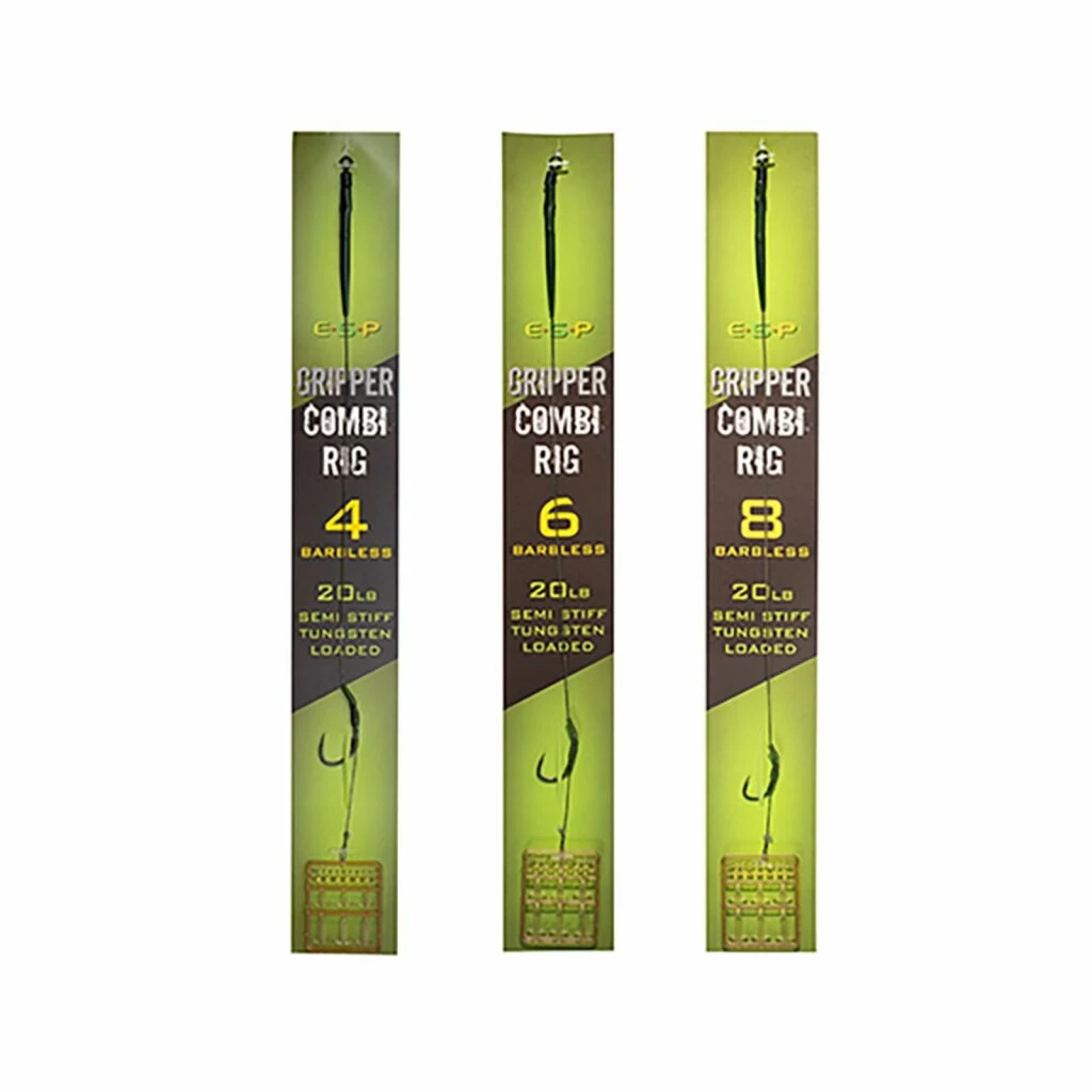 ESP návazec Gripper Combi Rigs Green Barbless