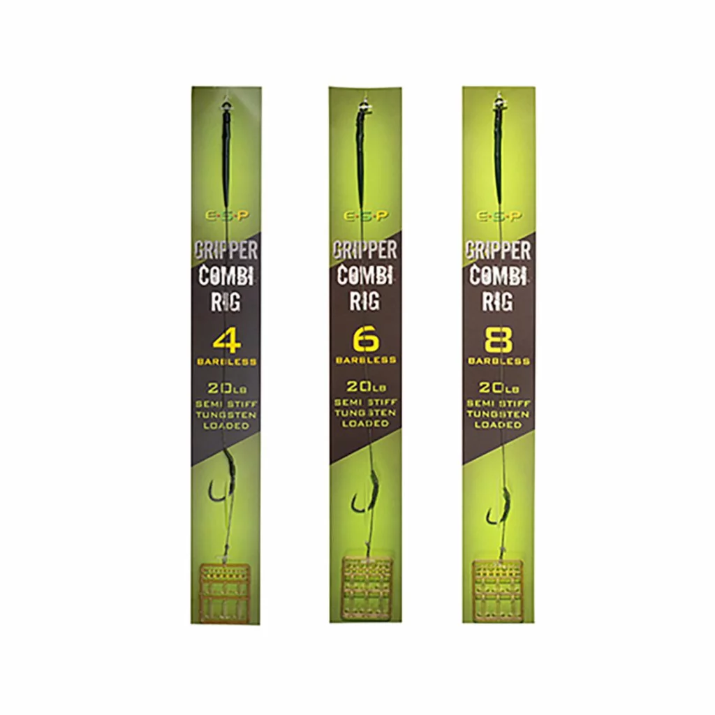 ESP návazec Gripper Combi Rigs Green Barbless