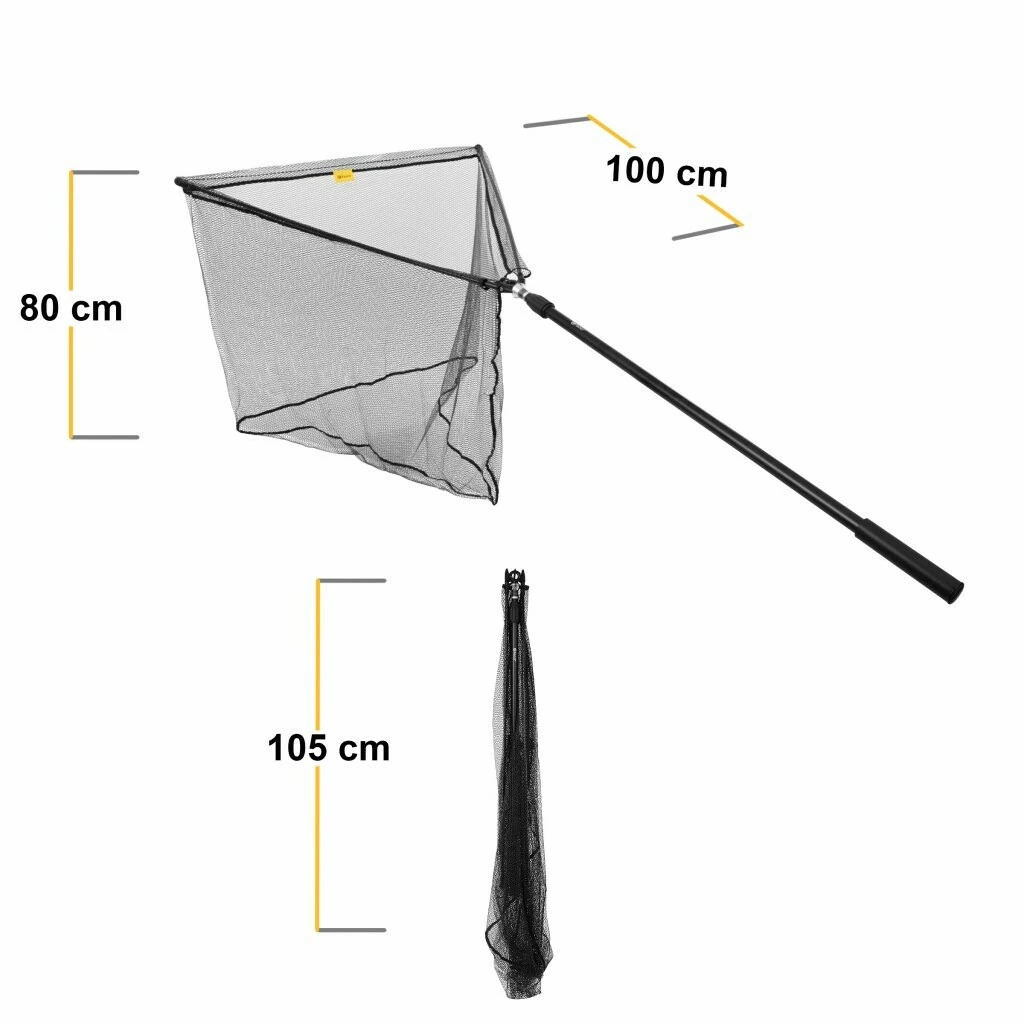 Fencl kaprový podběrák CARP 100 / 2díl s pogumovanou sítí