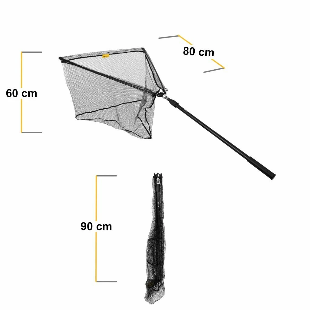 Fencl kaprový podběrák CARP 80 / 2díl s pogumovanou sítí