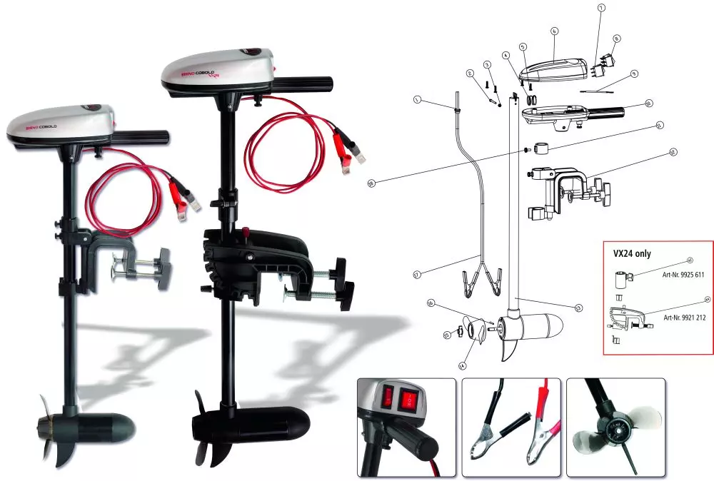 Rhino elektromotor Cobold VX 24 12V AKCE