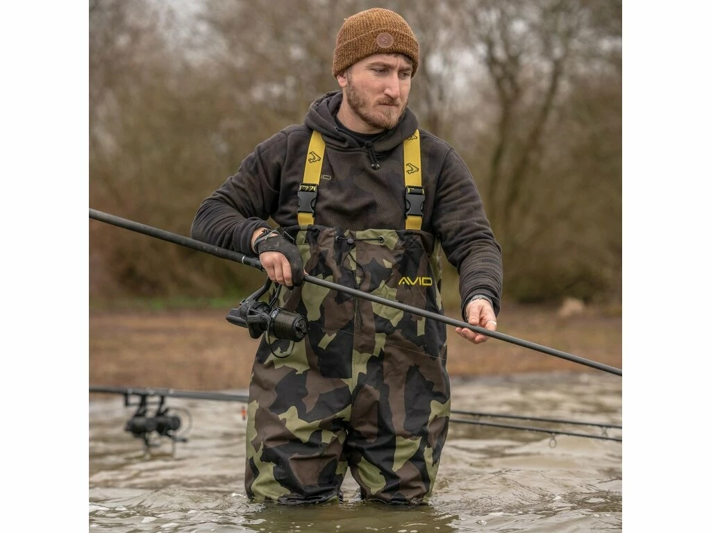 Avid Carp prsačky 420D Camo Chest Waders