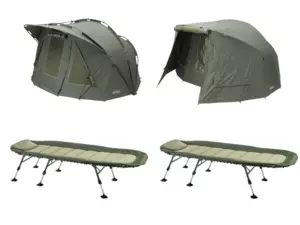 MIVARDI Bivak New Dynasty + přehoz +okna + 2x lehátko Comfort XL6