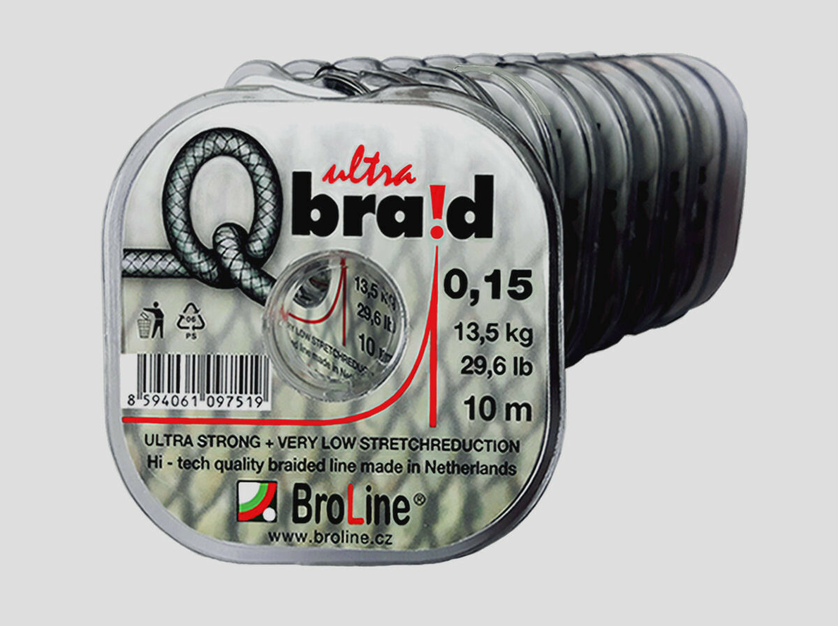 Broline Návazcová šňůrka Q-braid  0,15mm/10m	13,5kg VÝPRODEJ