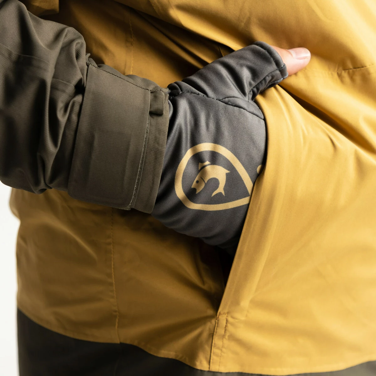 Adventer & fishing Rukavice zateplené Khaki s krátkými prsty VÝPRODEJ