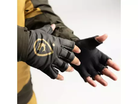 Adventer & fishing Rukavice zateplené Khaki s krátkými prsty VÝPRODEJ