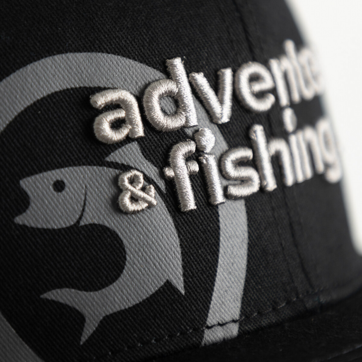 Adventer & fishing Kšiltovka Black s rovným kšiltem