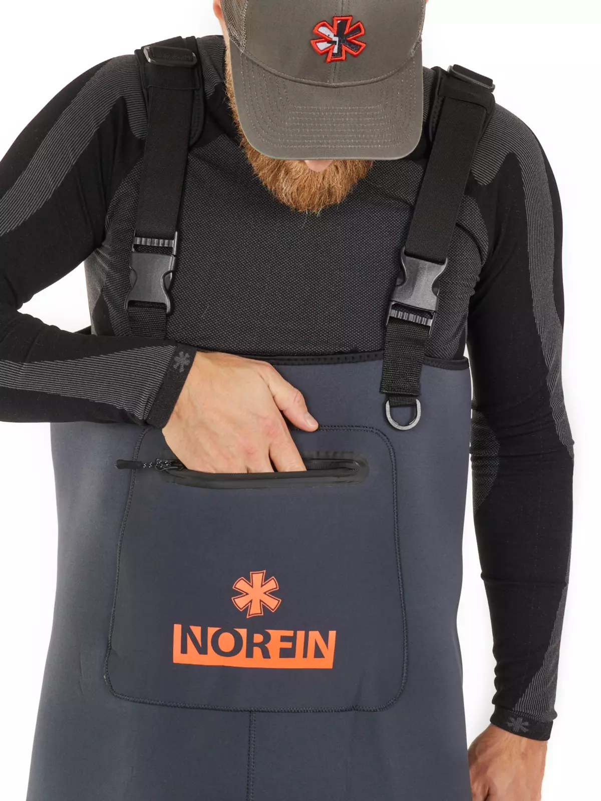 Norfin brodící kalhoty Waders Shadow Neoprene Bootfoot vel. 44-XL