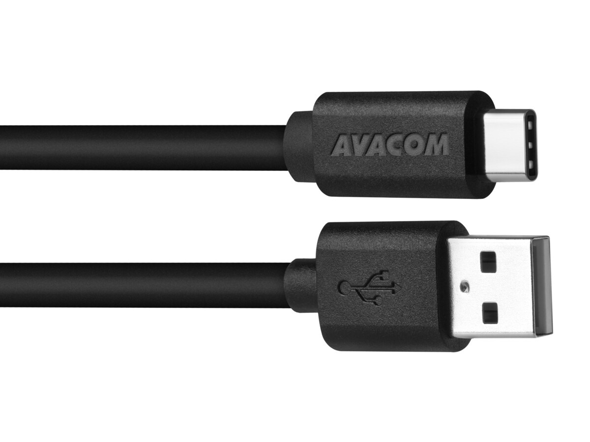 AVACOM Datový a nabíjecí kabel USB Type-C 100cm, černá