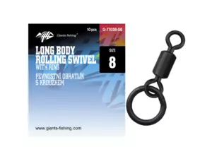 Giants fishing Pevnostní obratlík s kroužkem Long Body Rolling Swivel with Ring 10ks