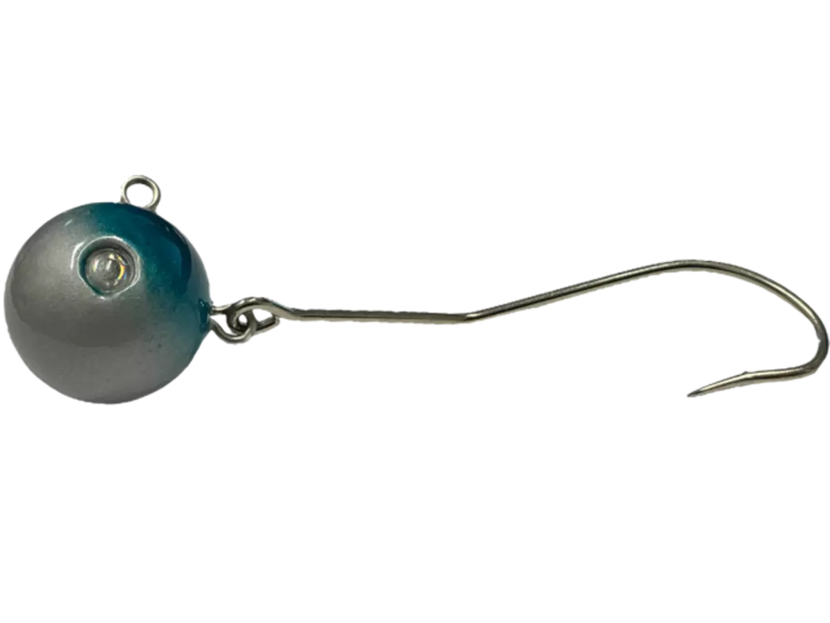 LK Baits jigová hlavička (magická koule) modrostříbrná s háčkem