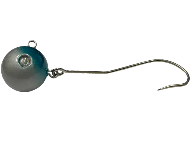 LK Baits jigová hlavička (magická koule) modrostříbrná s háčkem