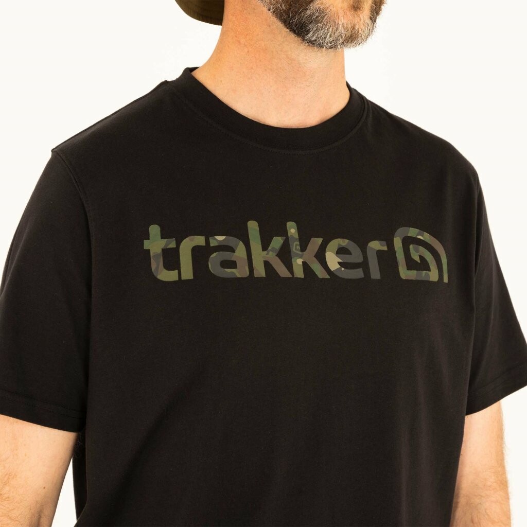 Trakker Products Trakker Tričko CR Logo T-shirt Black Camo