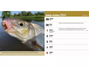 Stolní rybářský kalendář na rok 2024 VÝPRODEJ