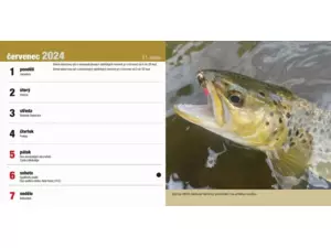 Stolní rybářský kalendář na rok 2024 VÝPRODEJ