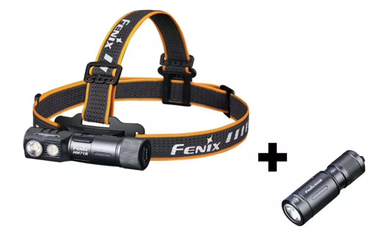 FENIX Nabíjecí čelovka HM71R + Fenix E02R