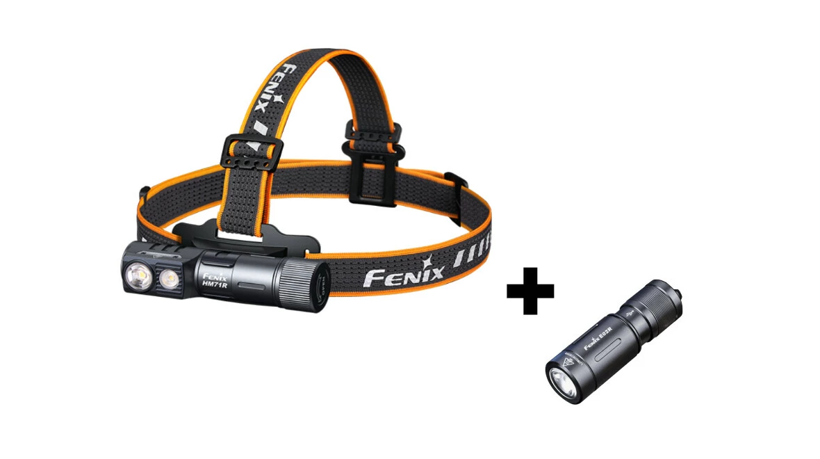 FENIX Nabíjecí čelovka HM71R + Fenix E02R