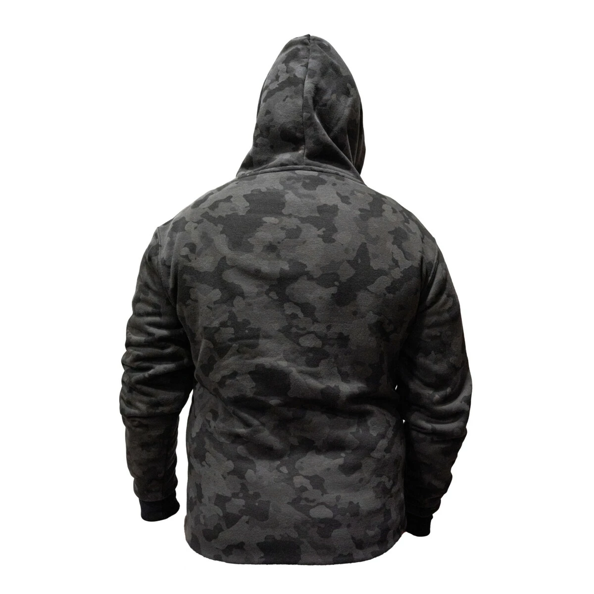 Mikbaits mikiny - Bunda se zipem Black Camou Sherpa černá L