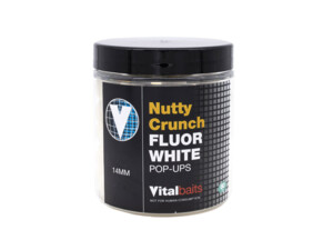 Vitalbaits Pop-Up Nutty Crunch Fluor White 80g 18mm