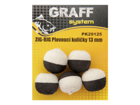 Graff Zig-Rig Plovoucí kuličky 13mm Černá/Bílá