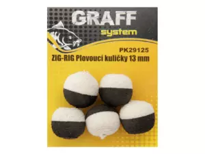 Graff Zig-Rig Plovoucí kuličky 13mm Černá/Bílá VÝPRODEJ