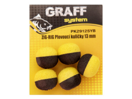 Graff Zig-Rig Plovoucí kuličky 13mm Žlutá/Černá