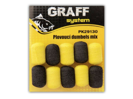 Graff Plovoucí dumbels 7x13mm Černá/Žlutá 5ks