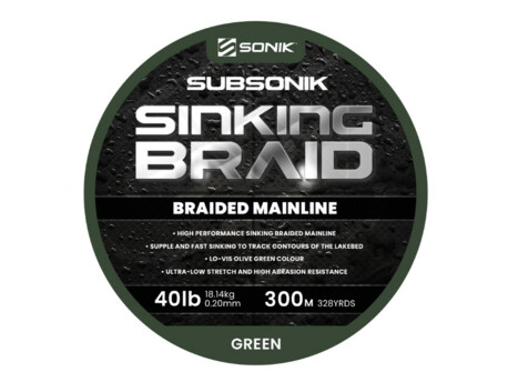 Sonik Šňůra Subsonik Sinking Braid 300m 0,20mm 40lb