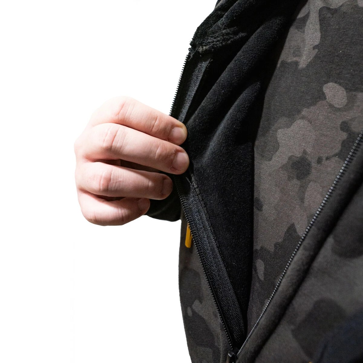 Mikbaits mikiny - Bunda se zipem Black Camou Sherpa černá 4XL