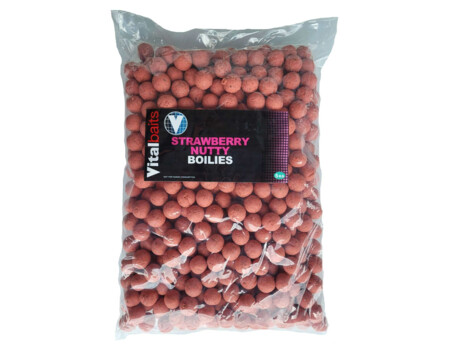Vitalbaits Boilies Strawberry Nutty 5kg 20mm