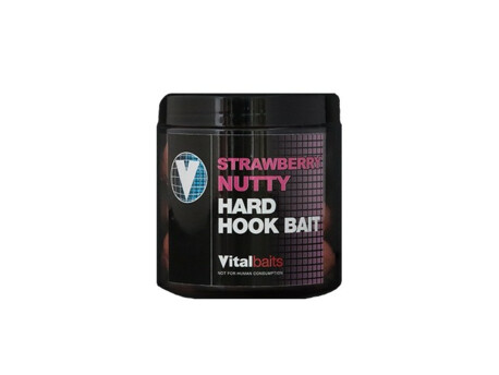 Vitalbaits Boilies Hard Hook Baits Strawberry Nutty 100g 18mm