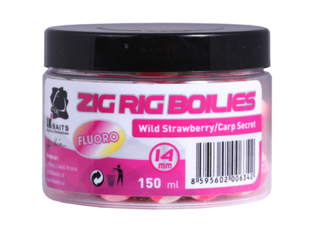 LK Baits Zig Rig Boilie Wild Strawberry/Carp Secret