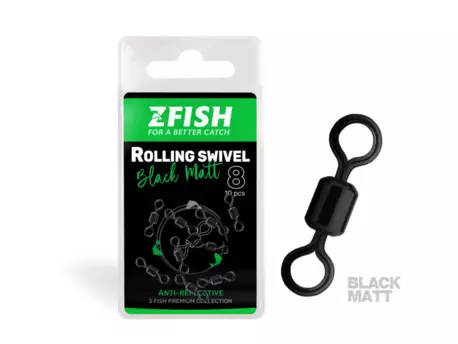 ZFISH Obratlík Rolling Swivel Black Matt vel.8/28Kg