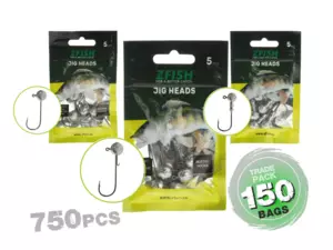 ZFISH Trade Pack Jigové Hlavy 150bal/750ks