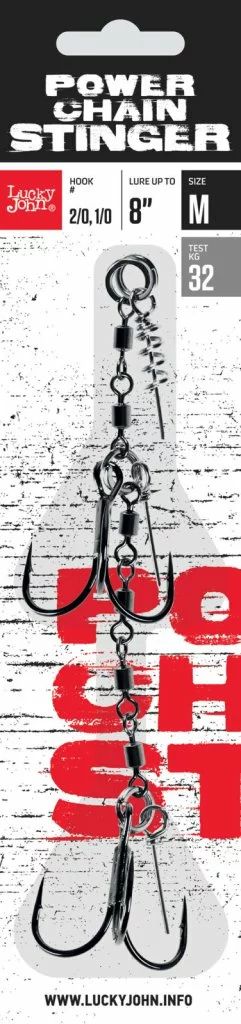 Lucky John Stinger Power Chain L 3,5+7cm, háčky #3/0+2/0