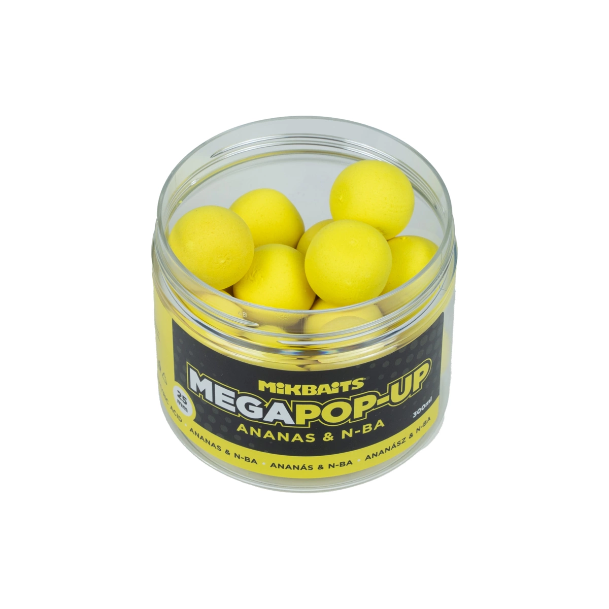 MIKBAITS Mega fluo pop-up 300ml - Ananas N-BA 25mm