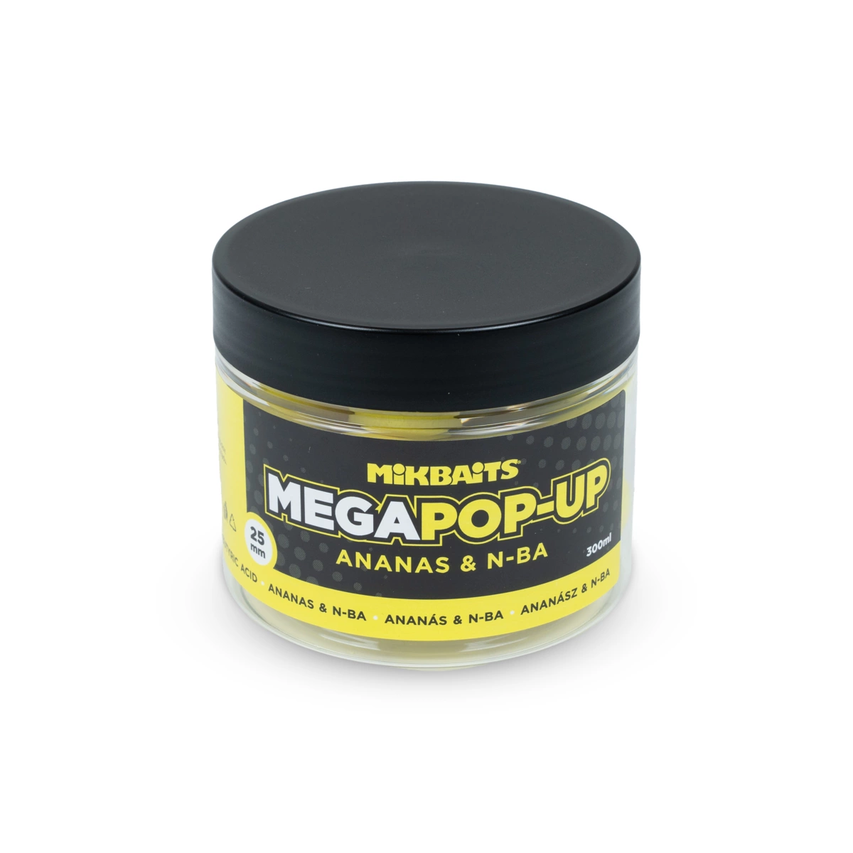 MIKBAITS Mega fluo pop-up 300ml - Ananas N-BA 25mm