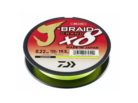 Daiwa Šňůra J-Braid Grand X8 Chartreuse 135m 0,06mm 5kg