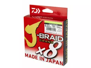 Daiwa Šňůra J-Braid Grand X8 Chartreuse 135m 0,06mm 5kg