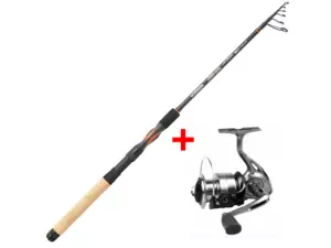 Garbolino prut Proxima JetSpin Tele MH 2,40m, 15-40g + naviják Strike 301 FD