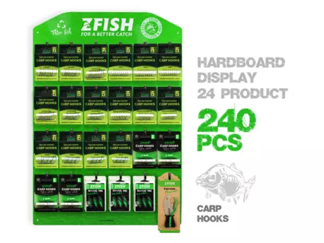 ZFISH Akční Set Kaprových Háčků +  Prodejní Tablo Zdarma!