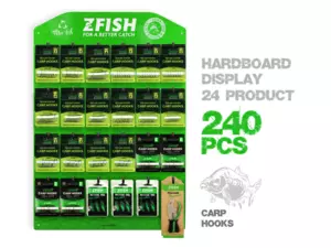ZFISH Akční Set Kaprových Háčků +  Prodejní Tablo Zdarma!