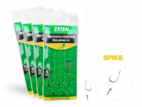 ZFISH Návazec Method Feeder Rig Spike FC 5 ks