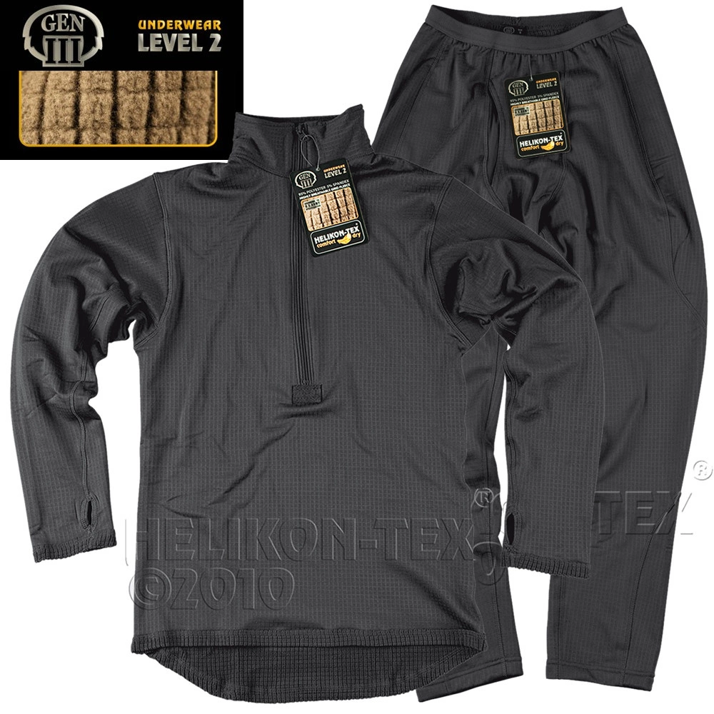 HELIKON-TEX Komplet funkční spodky a triko LEVEL 2 ČERNÝ