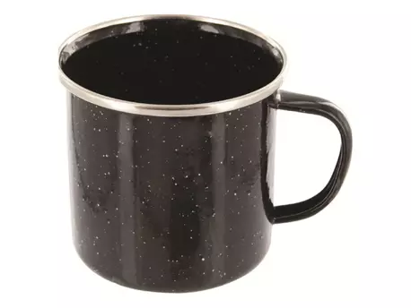 HIGHLANDER Hrnek plechový smaltovaný ČERNÝ