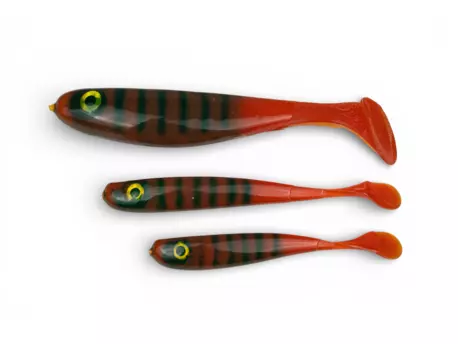 YACCUZA HAND MADE nástrahy - KILLER AIRBRUSH UV Red Motor oil Stripes 12,5cm 11g 2ks