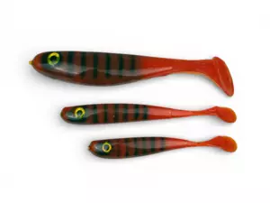 YACCUZA HAND MADE nástrahy - KILLER AIRBRUSH UV Red Motor oil Stripes 12,5cm 11g 2ks