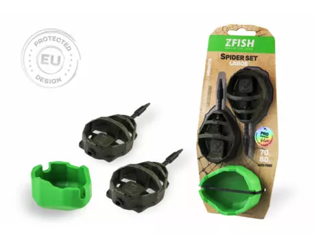 ZFISH Sada Method Feeder Spider Large Set 70,80g + Formička