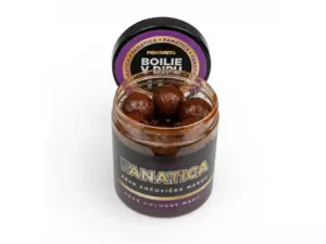MIKBAITS Fanatica boilie v dipu 250ml - Krab Ančovička Mango 20mm